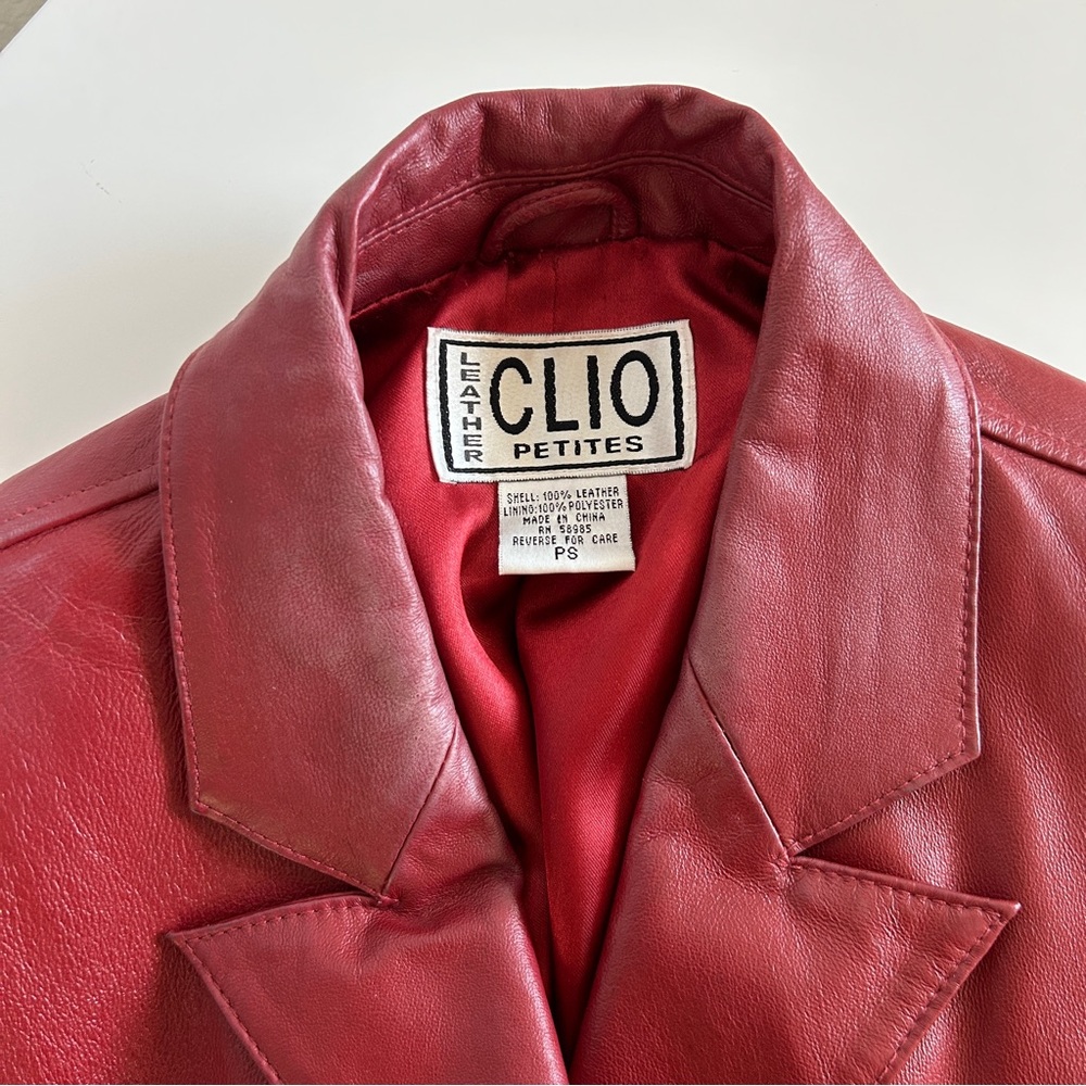 Vintage Red Leather Jacket - Picture 5 of 9